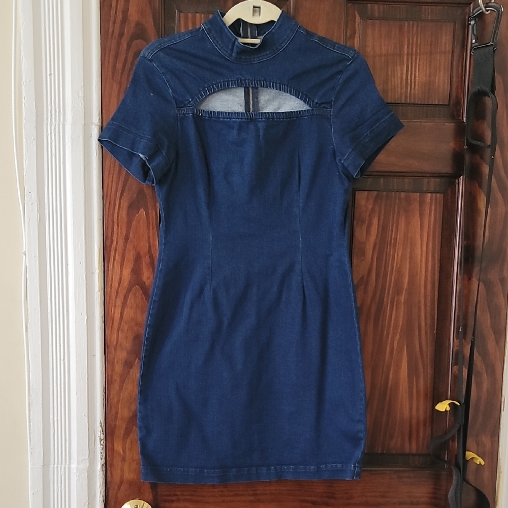 Asos stretxh denim dress